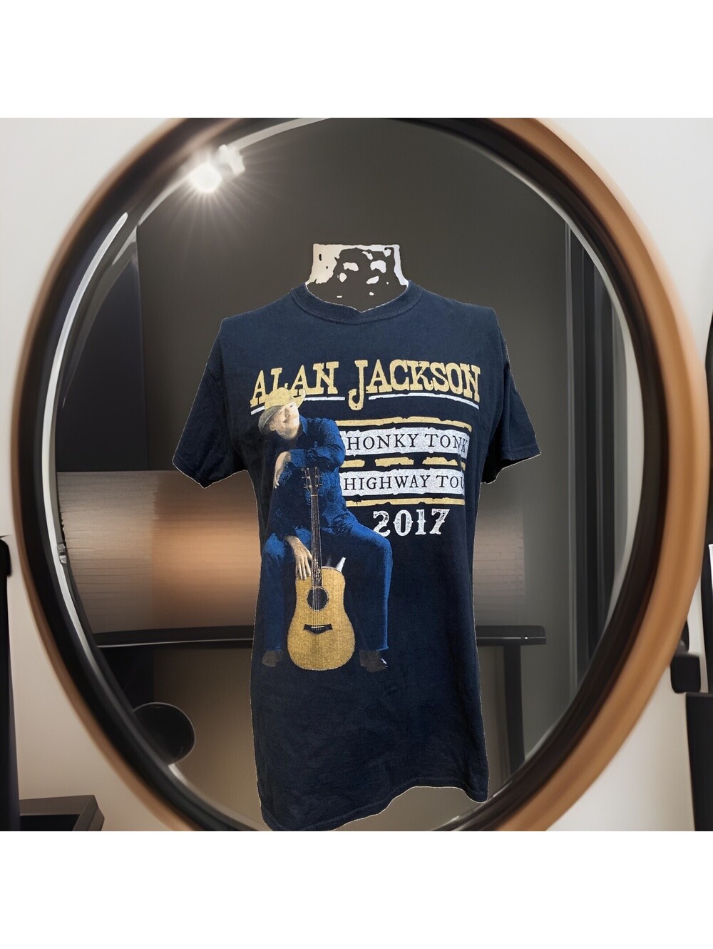 Alan Jackson Honky Tonk Highway Tour 2017 Black T-Shirt  Mens Size M